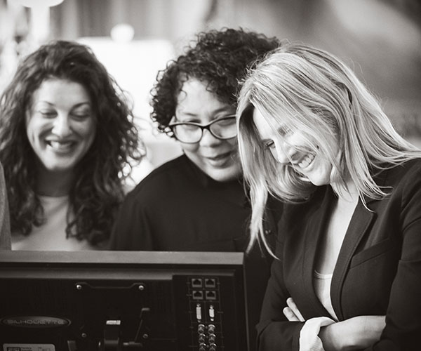 Leola Calzolai-Stewart (center) with her film partners