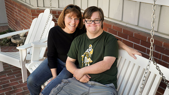 Beth Foraker with her son Patrick