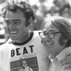 Bob Dunning and Bobby Riggs in 1977