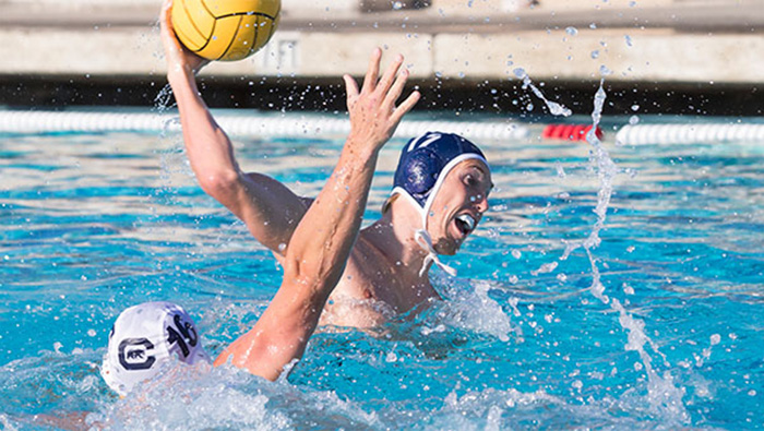 Water polo player Connor Norton in the pool in 2021