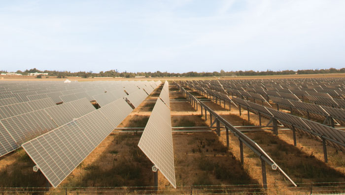 solar panel field