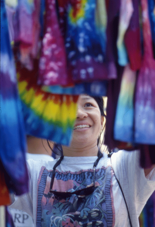 Whole Earth Festival shopper