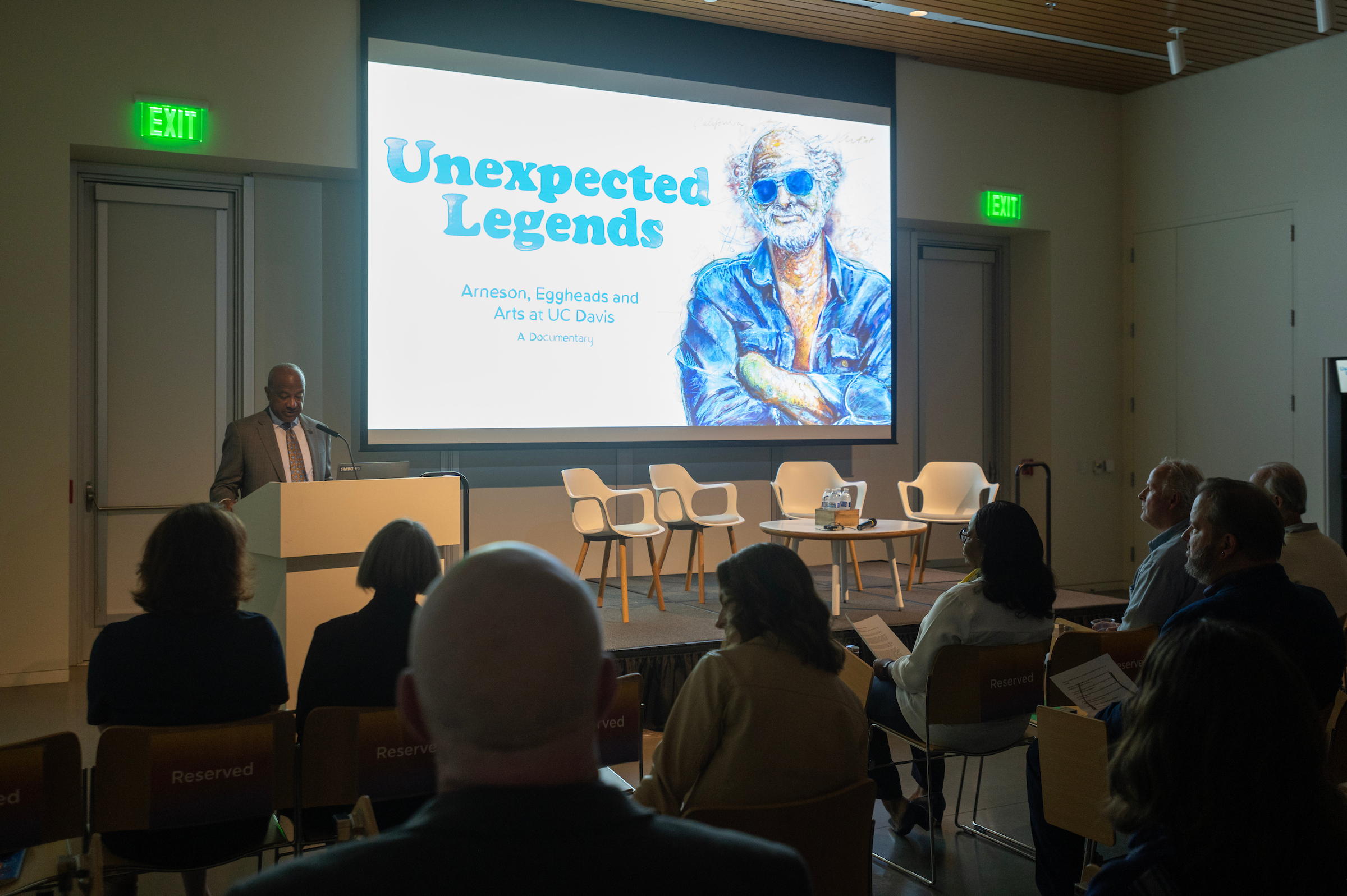 Chancellor Gary May attending Unexpected Legends film preview. (Gregory Urquiaga/ UC Davis)