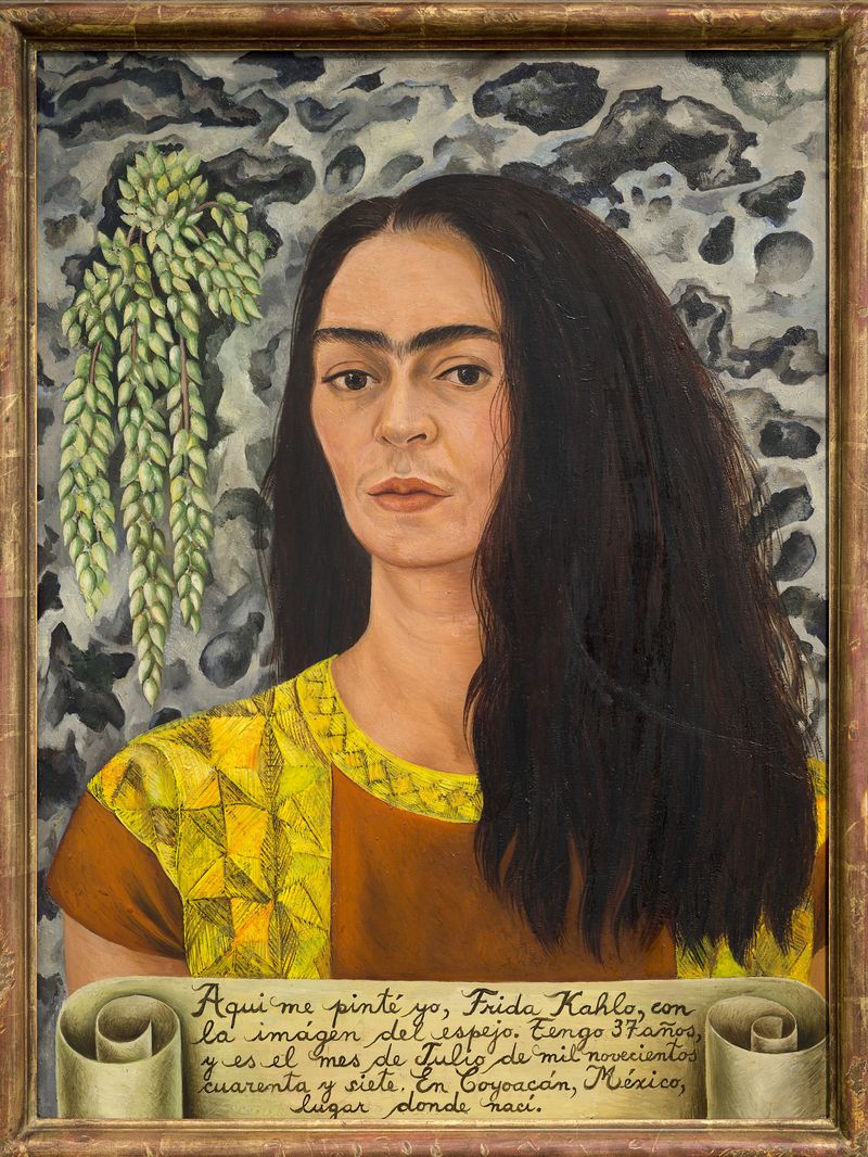 Self portrait of artist Frida Kahlo 