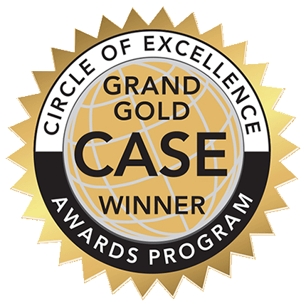 Logo for the CASE Circle of Excellence Grand Gold award winner