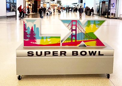 Super Bowl display at SFMOMA 