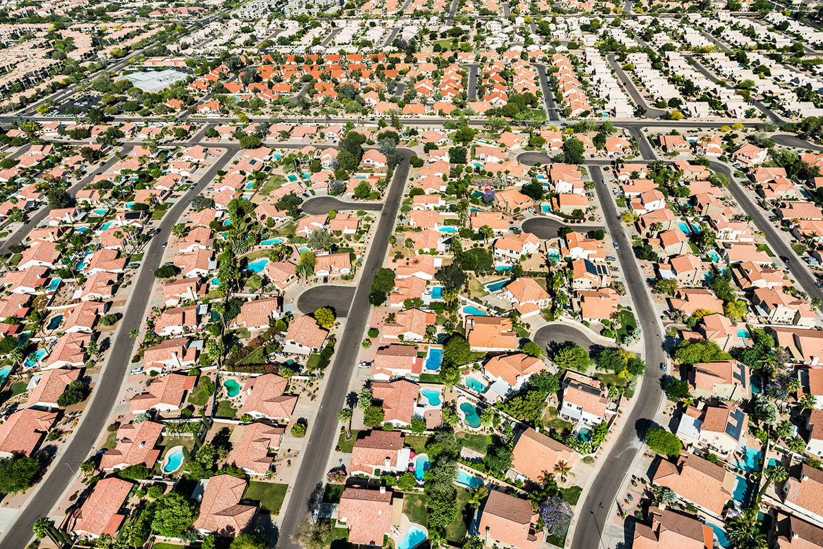 overheated picture of Maricopa suburbs