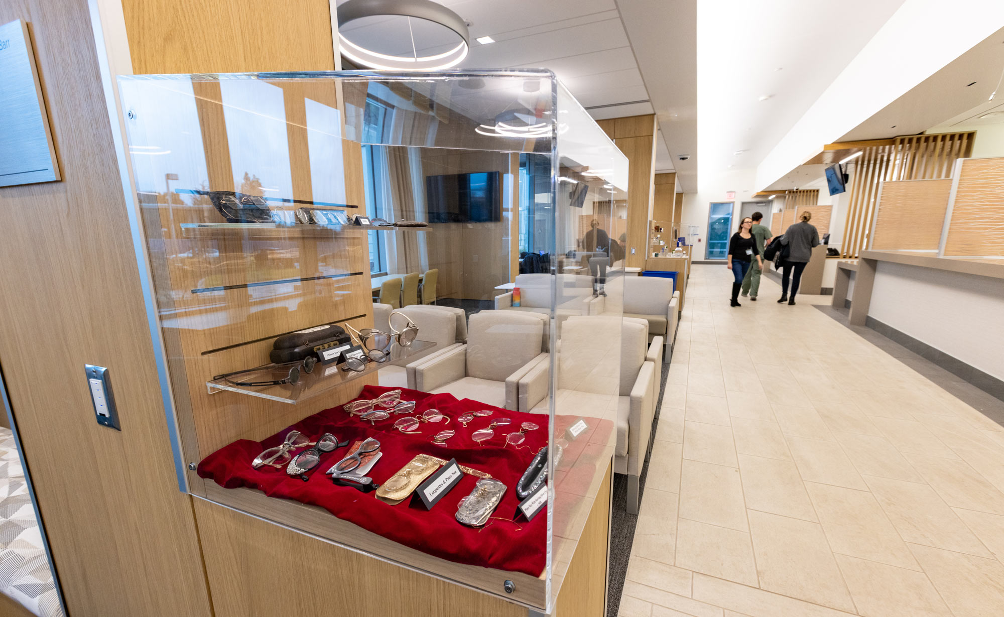 Tschannen building interior with display case