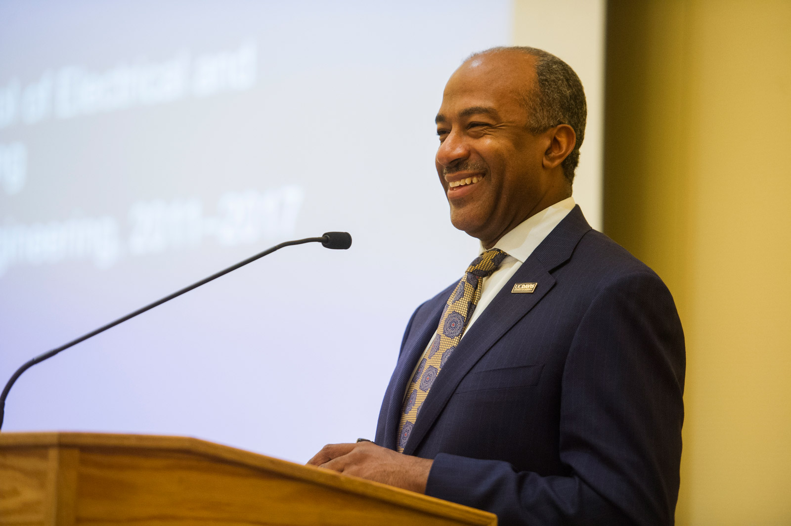 Gary May speaks at Black Convocation.