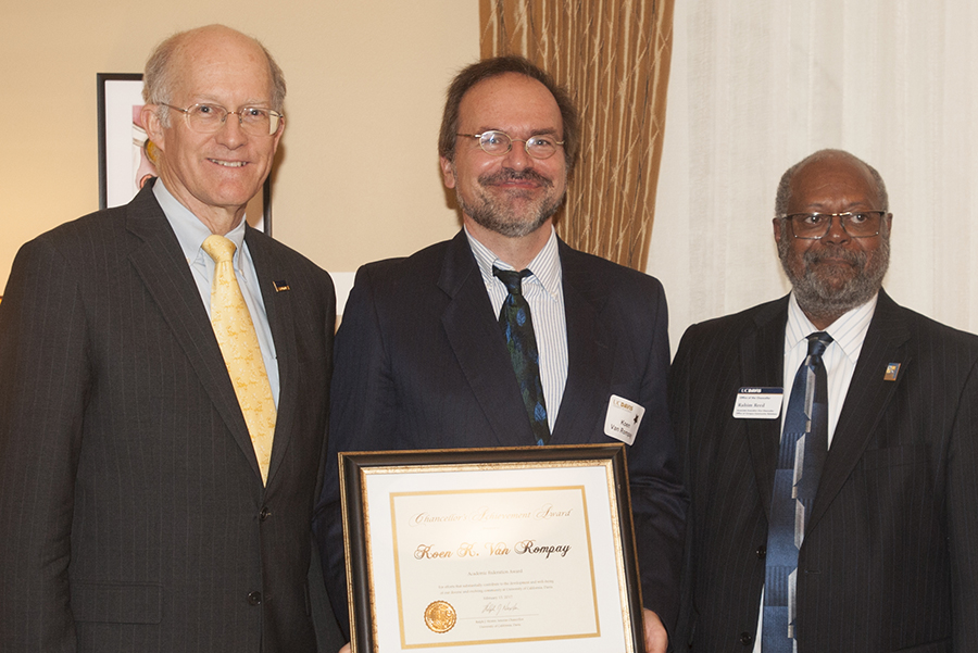 Koen Van Rompay, flanked by Ken Burtis and Rahim Reed