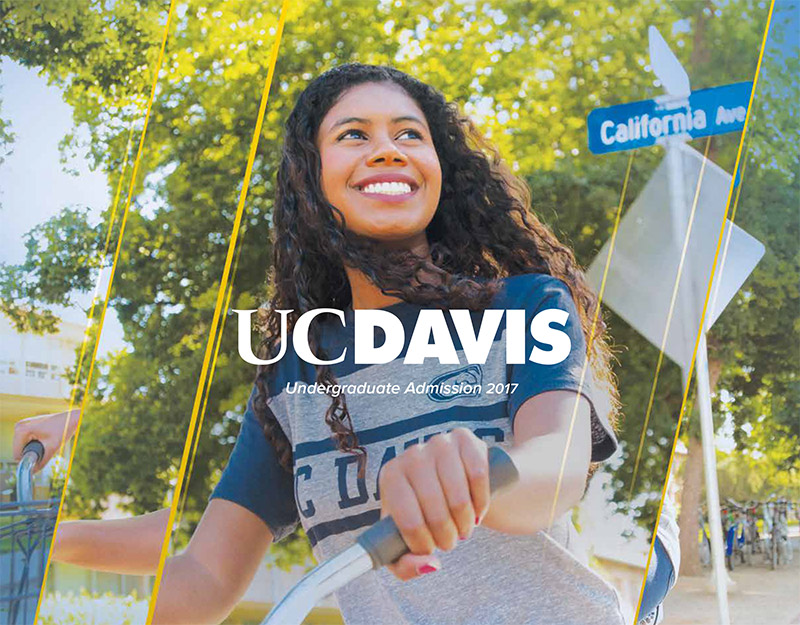 The cover of the UC Davis viewbook.