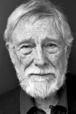 Gary Snyder mugshot, black and white