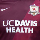 UC davis Health soccer jersey, cropped