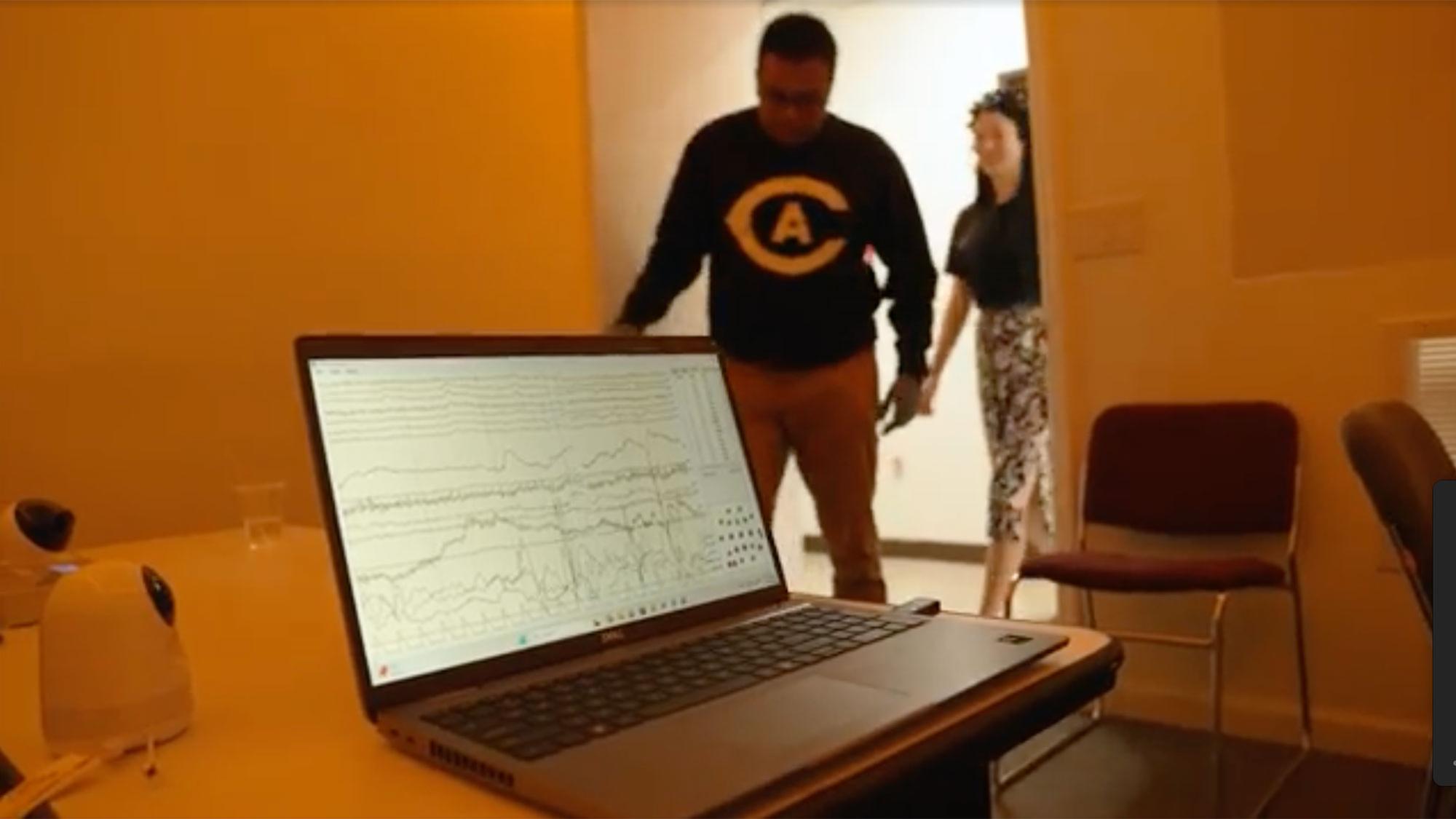 An open laptop