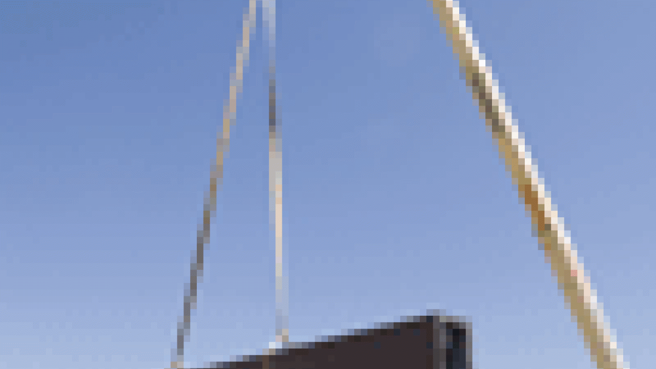 A crane lowers the Morris Fountain&acirc;&#128;&#153;s crossbeam into place as workers prepare to bolt it to the concrete pillars on July 27. Water will shoot up pipes in the columns, then fall in a sheet&acirc;&#128;&#148;like a theatre curtain&acirc;&#128;&#148;from the crossbeam. 
