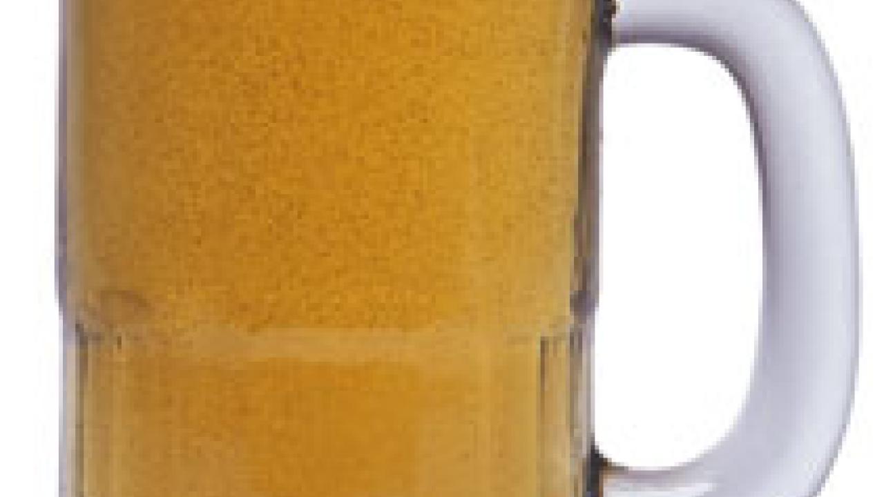 Photo: foaming glass of beer