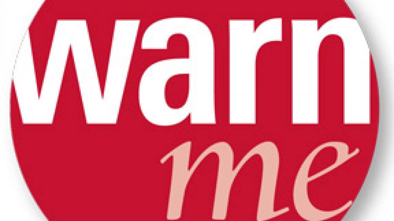 Graphic: WarnMe logo