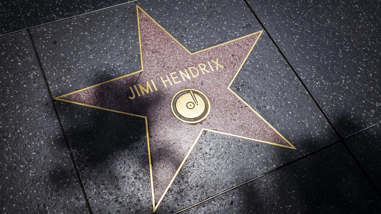 Star of Jimi Hendrix on Hollywood Walk of Fame
