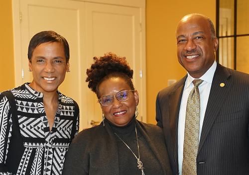 LeShelle May, Vickie Gomez, Gary S. May, posed