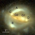 Hubble Space Telescope photo of a gravitational lens