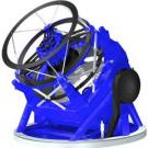 Graphic: blue telescope