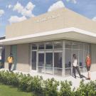 Artist's rendering of UC Davis Health Clinic, one story.