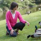 Carol Cardona, a Cooperative Extension poultry veterinarian and an authority on avian influenza, surveys some of the campus&rsquo;s feathered residents. Influenza viruses have their home base, or &ldquo;reservoir,&rdquo; in wild duck populations. Experts li