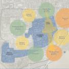 Map of academic core and community circles around it