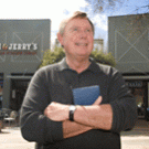 Landscape architecture professor Mark Francis stands in front of Davis Commons, a public space in downtown Davis he helped design. &ldquo;The overarching idea here was: How could you use the space without feeling you had to buy something&mdash;make it a