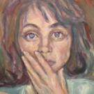 Image: Michael Rogers' "Hazy Eyed" acrylic (cropped)
