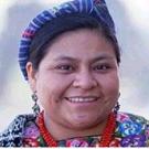 Photo: woman in Guatemalan headgear and clothing