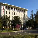 Exterior photo of Mrak Hall.