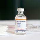 Bottle of vaccine: mealses, mumps, rubella (MMR)