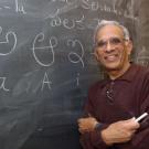 Applied science professor Rao Vemuri stands before the chalkboard after a freshman seminar class he teaches on the culture of India and Telugu, a language native to Vemuri&rsquo;s homeland. The professor has long integrated his cross-disciplinary in