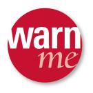 "WarnMe" on red button (logo)