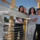 From left: Mananya Chansanchai, Bassam Younis, Elisabetta Lambertini, James Bui, at the UC Davis wastewater treatment facility, the subject of their winning business plan.