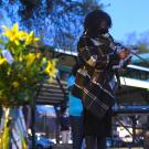 Renetta Garrison Tull speaks at vigil.