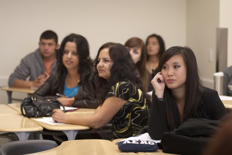 Students at Davis Center