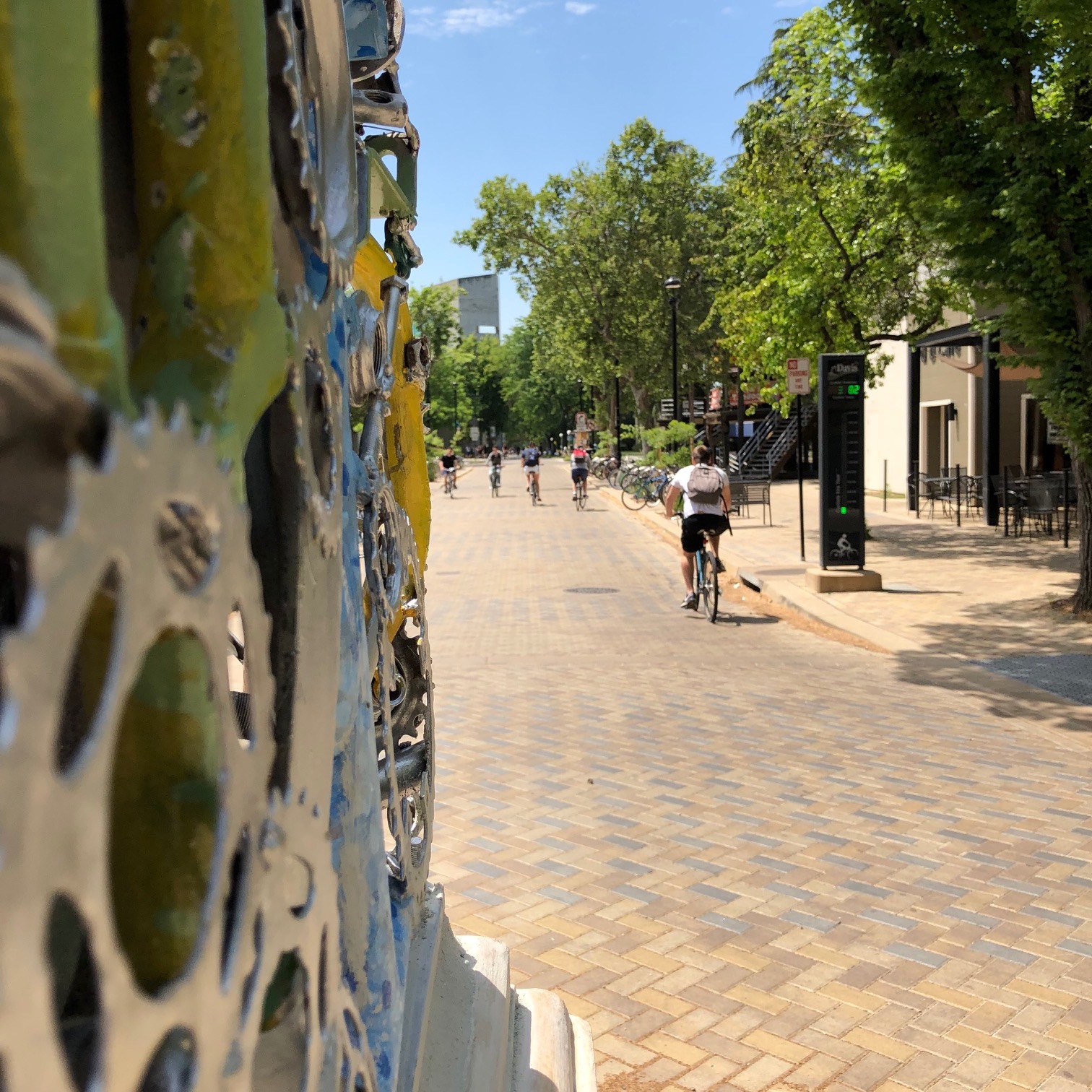 Bikes pass sculpture 