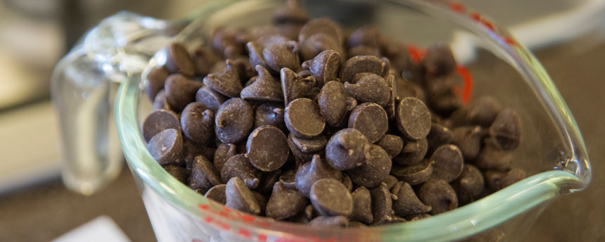 Chocolate in a measuring cup