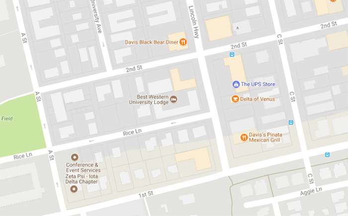 map of area surrounding hazardous materials incident